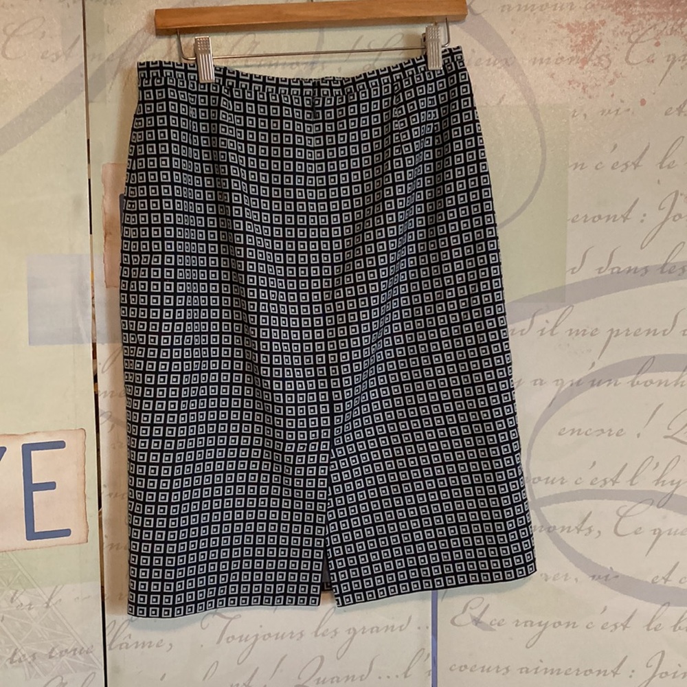 Liz Claiborne SZ 10 Skirt, Blue-and White - Picture 2 of 6